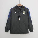 Corta-vento Manchester United Adidas - Preto e Azul